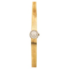 Vintage 1960s Rolex Precision Ladies Cocktail 18K YG Silver Dial Manual 15mm