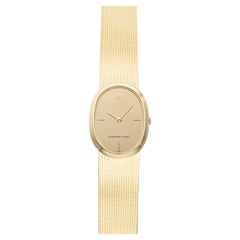 Vintage 1970s Audemars Piguet Ellipse 18K Yellow Gold Champagne Dial Manual 26mm