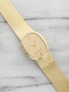 Vintage 1970s Audemars Piguet Ellipse 18K Yellow Gold Champagne Dial Manual 26mm