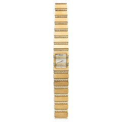 Vintage 1970s Ladies Piaget Mini Polo 18K YG MoP Diamond Gadroon Quartz 14mm