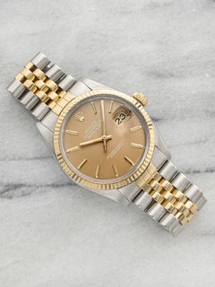 Vintage 1986 Rolex Datejust 16013 Two-Tone Mocha Sunburst Dial Auto 36mm