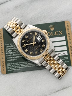 2008 Rolex Datejust 116233 Two-Tone Black Anniversary Arabic Dial Auto 36mm