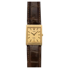 1975 Rolex Cellini 4014 Tank 18K YG Brushed Champagne Sigma Dial Manual 23mm