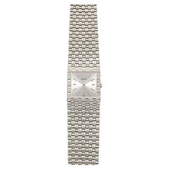 Vintage 1970s Piaget Ultra Thin 9131D23 18K WG Silver Sunburst Dial Manual 23mm