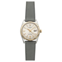 Vintage 1973 Rolex Datejust 1601 Two-Tone Silver Sunburst Dial Auto 36mm