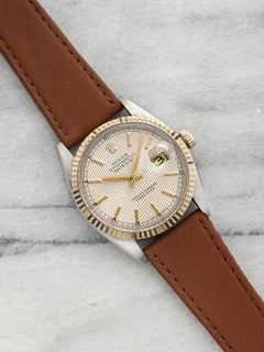 Vintage 1987 Rolex Datejust 16013 Two-Tone Champagne Tapestry Dial Auto 36mm