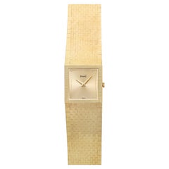 Vintage 1980s Piaget Ultra Thin Integrated 18K YG Champagne Dial Manual 23mm