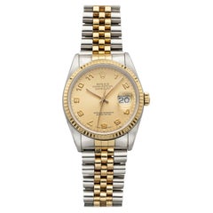 Vintage 1988 Rolex Datejust 16233 Two-Tone Champagne Arabic Dial Auto 36mm