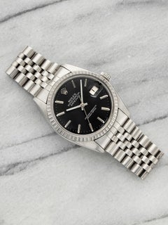 Vintage 1979 Rolex Datejust 16030 Stainless Steel Black Dial Auto 36mm