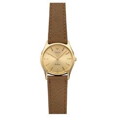 Vintage 1976 Rolex Cellini 18K YG 3804 Manual Wind Champagne Dial 30mm