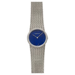 Vintage 1970s Audemars Piguet Ladies 18K White Gold Lapis Lazuli Manual 26mm