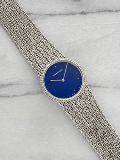 Vintage 1970s Audemars Piguet Ladies 18K White Gold Lapis Lazuli Manual 26mm