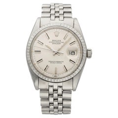 Vintage 1975 Rolex Datejust 1603 Stainless Steel Silver Sunburst Dial Auto 36mm