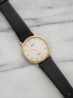 Vintage 1995 Rolex Cellini 5112 18k YG White Roman Anniversary Dial Manual 32mm
