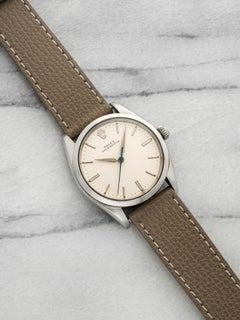 Rolex Oyster Perpetual 5552 de 1960, acier inoxydable, cadran argenté, automatique, 34 mm