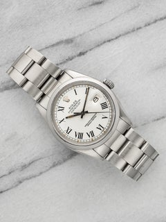 Vintage 1978 Rolex Datejust 16000 Stainless Steel White Buckley Dial Auto 36mm