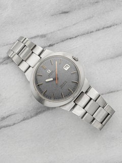 Vintage Omega Geneve Dynamic aus den 1970er Jahren, 166.039, stahlgraues Zifferblatt, Automatik, 41 mm