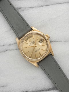 Vintage 1981 Rolex Day-Date 18038 18K Yellow Gold Champagne Dial Auto 36mm