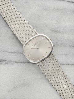 Vintage 1973 Patek Philippe Ellipse 3545/1 18K WG Silver Dial Manual 27mm