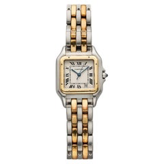 Vintage 1990s Cartier Panthere 183949 Two-Tone Cream Roman Dial Quartz 27mm