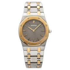 Vintage 1980s Audemars Piguet Royal Oak 56303SA Two-Tone Grey Dial Quartz 33mm