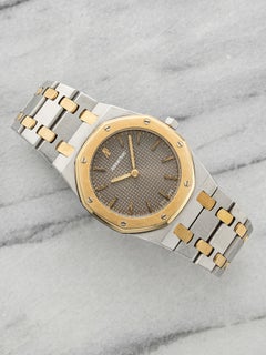 Vintage 1980s Audemars Piguet Royal Oak 56303SA Two-Tone Grey Dial Quartz 33mm
