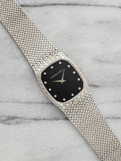 Vintage 1970s Audemars Piguet Cobra 18K WG Black Diamond Dial Manual 26mm