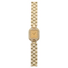 Vintage 1990s Audemars Piguet 66261BA 18K YG Champagne Diamond Dial Quartz 17mm