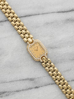 Vintage 1990s Audemars Piguet 66261BA 18K YG Champagne Diamond Dial Quartz 17mm