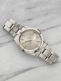 Vintage 1968 Rolex Oyster Perpetual Date 1500 Steel Grey Dial Auto 34mm