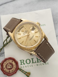 Vintage 1978 Rolex Day-Date 18078 18K Yellow Gold Champagne Dial Auto 36mm