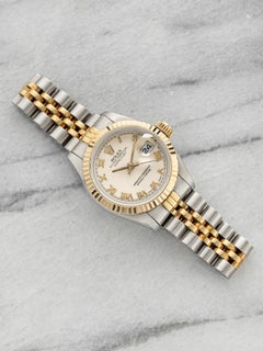 Vintage 1988 Rolex Lady Datejust 69173 Two-Tone Cream Roman Dial Auto 26mm