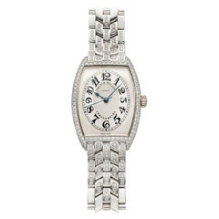 Vintage 1990s Franck Muller Chronometro 2852D 18K WG Guilloché Diamond Auto 31mm
