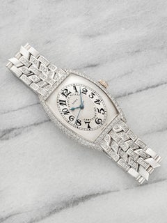 Vintage 1990s Franck Muller Chronometro 2852D 18K WG Guilloché Diamond Auto 31mm