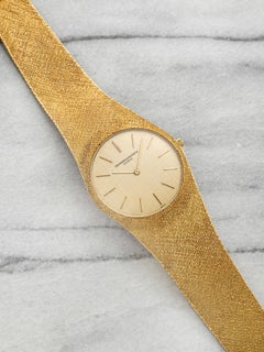 Vintage 1970s Vacheron Constantin 6352 18K Yellow Gold Linen Dial Manual 33mm