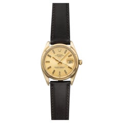 Vintage 1978 Rolex Oyster Perpetual Date 1503 14K YG Champagne Dial Auto 34mm