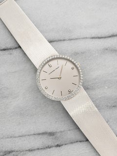 Vintage 1960s Audemars Piguet 18K White Gold Diamond Bezel Manual 32mm