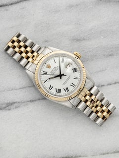Vintage 1981 Rolex Datejust 16013 Two-Tone White Buckley Dial Auto 36mm
