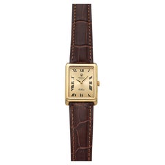 Vintage Rolex Cellini 4105 aus dem Jahr 1976, 18 Karat Gelbgold, champagnerfarbenes Zifferblatt mit römischen Ziffern, Handaufzug, 23 mm