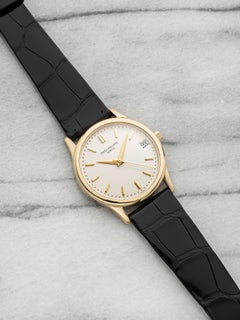 Vintage 1990s Patek Philippe Calatrava 3998J 18K YG Silver Dial Auto 34mm