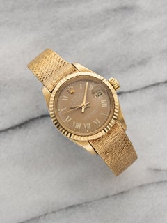 Vintage 1965 Rolex Lady Datejust 6917 18K YG Brown Havana Buckley Dial Auto 26mm