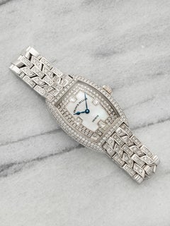 2000s Franck Muller Cintree Curvex 1750S6PMCD Manual 18K WG Diamond MoP 25mm