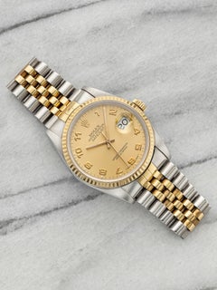 Vintage 1988 Rolex Datejust 16233 Two-Tone Champagne Arabic Dial Auto 36mm