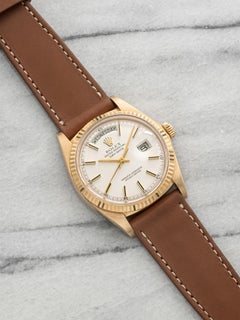 Vintage 1978 Rolex Day-Date 1803 18K Rose Gold White Dial Auto 36mm