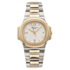 Vintage-Modell aus den 1980er Jahren: Patek Philippe Nautilus 3800/1AJ, zweifarbig, weiße römische Ziffern, Automatikwerk, 37,5 mm