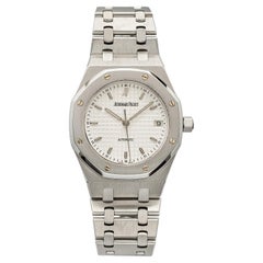 Audemars Piguet Royal Oak vintage des années 1990, référence 14790, acier, cadran blanc, automatique, 33 mm