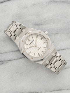 Audemars Piguet Royal Oak vintage des années 1990, référence 14790, acier, cadran blanc, automatique, 33 mm