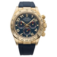 2002 Rolex Cosmograph Daytona 116518 18K YG Blue Sunburst Dial Auto 40mm