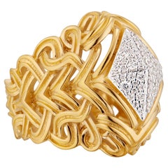 Anello Cocktail Micah Antoni French Pave Diamond in oro giallo 18K