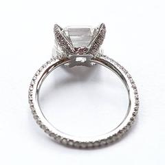 Marisa Perry Micro Pave Four Carat Royal Asscher Diamond Ring